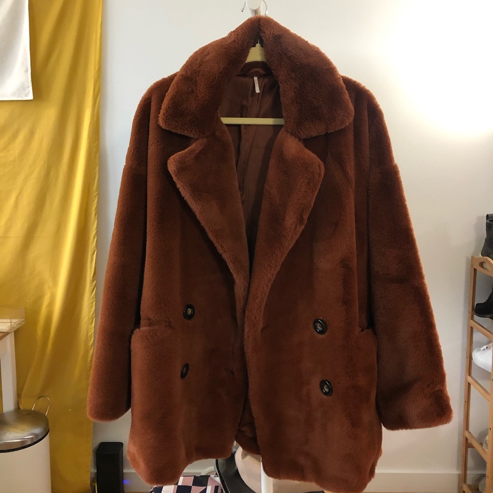 Free People Sophie Faux Fur Coat